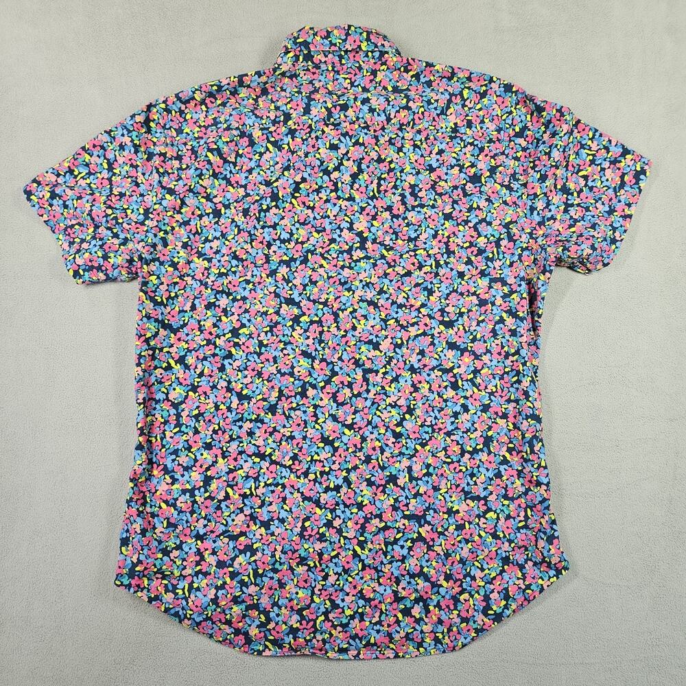 Bonobos Button Down Shirt Mens Medium Stretch Slim Fit Floral Short Sleeve Prep - Picture 8 of 12